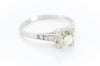 1.22CTW VINTAGE DIAMOND SOLITAIRE WITH ANTIQUE MINE CUT DIAMOND - SinCityFinds Jewelry