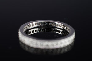 18k WHITE GOLD FULL ETERNITY BAND - SinCityFinds Jewelry