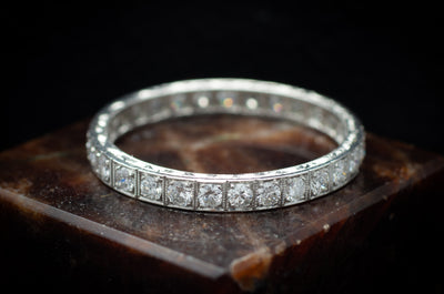 ART DECO 1CTW DIAMOND ETERNITY BAND - SinCityFinds Jewelry