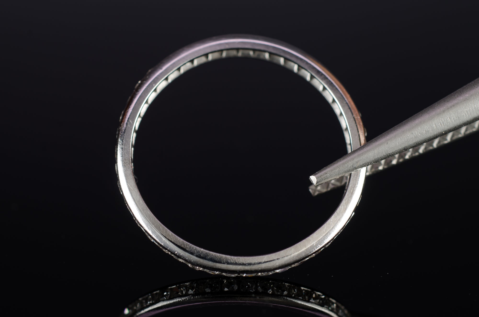 ART DECO PLATINUM FULL ETERNITY BAND - SinCityFinds Jewelry