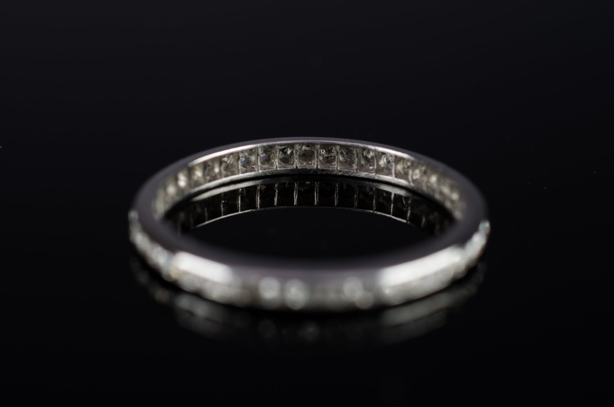 ART DECO PLATINUM FULL ETERNITY BAND - SinCityFinds Jewelry