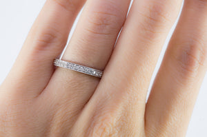 18k WHITE GOLD FULL ETERNITY BAND - SinCityFinds Jewelry