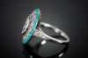 OLD CUT MARQUISE AND TURQUOISE RING - SinCityFinds Jewelry