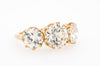 4.95CTW THREE STONE OLD EUROPEAN CUT DIAMOND RING - SinCityFinds Jewelry
