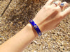 ANTIQUE ENAMELED HEAVY 18K GOLD BANGLE WITH DIAMONDS AND RUBY - SinCityFinds Jewelry