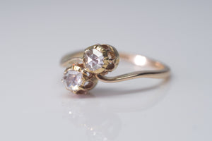 ANTIQUE TOI ET MOI ROSE CUT DIAMOND RING - SinCityFinds Jewelry