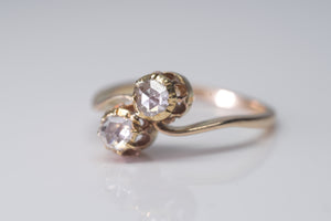 ANTIQUE TOI ET MOI ROSE CUT DIAMOND RING - SinCityFinds Jewelry