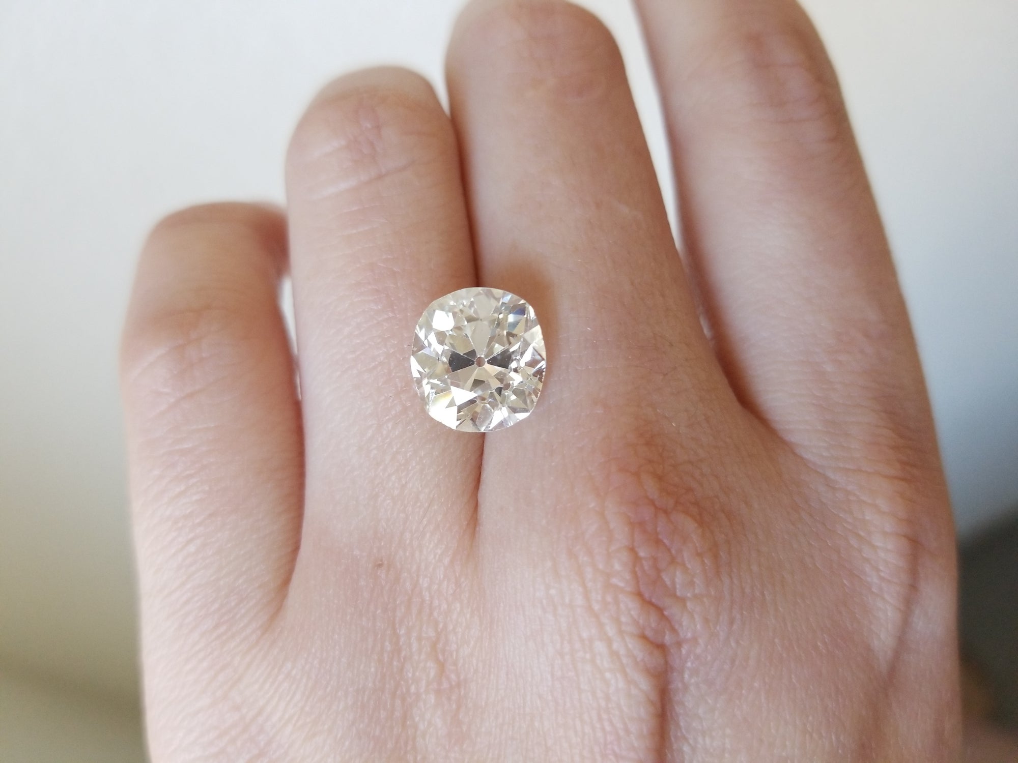 5.16CT GIA M VS2 LOOSE ANTIQUE CUSHION CUT DIAMOND - SinCityFinds Jewelry