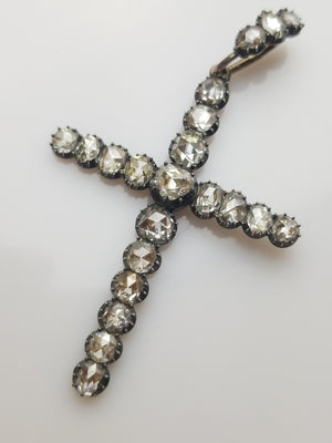 ROSE CUT DIAMOND CROSS