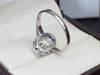 SAPPHIRE AND OLD MINE CUT DIAMOND TARGET RING - SinCityFinds Jewelry